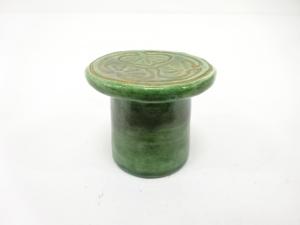 楽焼　吉村楽入造　葵文　蓋置